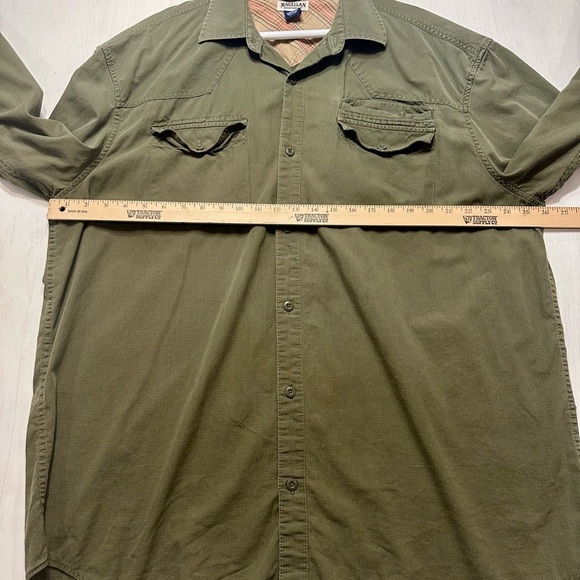 Magellan Sportswear XXL Olive Green Long Sleeve Shirt Outdoor Hiking Cotton - Picture 5 of 10
